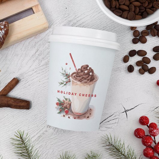 Gobelets En Papier Fête de Noël Café Mingle