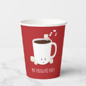 Gobelets En Papier Fête de Noël Chocolat chaud cacao chaud (Verso)