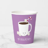 Gobelets En Papier Fête de Noël Chocolat chaud cacao chaud (Verso)