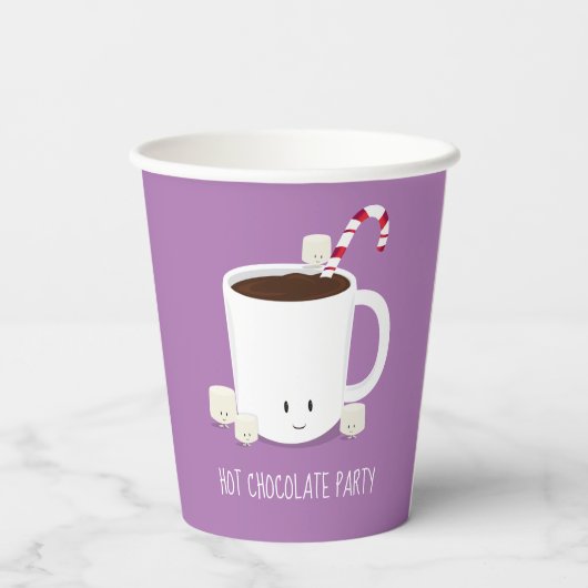 Gobelets En Papier Fête de Noël Chocolat chaud cacao chaud (Verso)