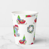 Gobelets En Papier Fête de Noël de la coupe du papier (Verso)