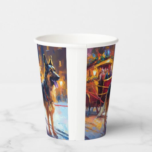 Gobelets En Papier Fête de Noël des bergers allemands (Droite)