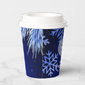 Gobelets En Papier Fête de Noël du logo de l'entreprise (Droite)