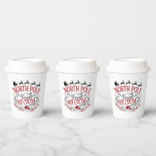 Gobelets En Papier fête de Noël du Pôle Nord