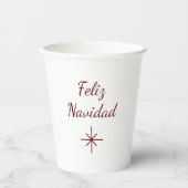 Gobelets En Papier Fête de Noël Feliz Navidad (Recto)