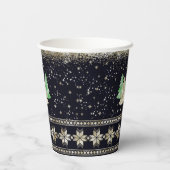 Gobelets En Papier Fête de Noël Glam (Verso)