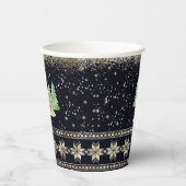 Gobelets En Papier Fête de Noël Glam (Recto)