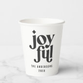 Gobelets En Papier fête de noël moderne et audacieuse (Verso)