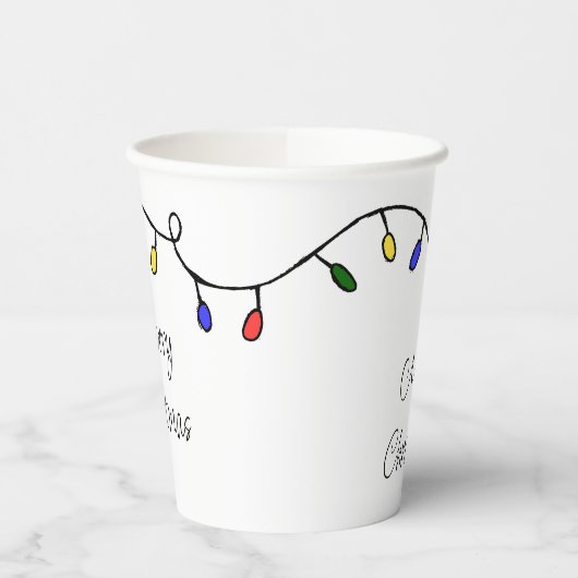 Gobelets En Papier Fête de Noël rétro (Gauche)