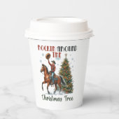 Gobelets En Papier Fête de Noël rocking cowboy (Recto)