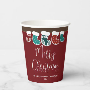 Gobelets En Papier Fête de Noël simple moderne