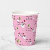 Gobelets En Papier Fête de Noël Snowman Personnalisée (Verso)