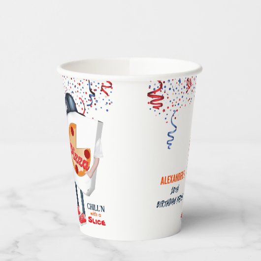 Gobelets En Papier Fête de pizza drôle (Gauche)