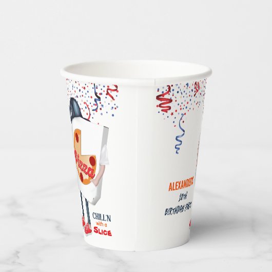 Gobelets En Papier Fête de pizza drôle (Droite)