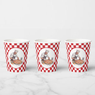 Gobelets En Papier Fête de pizza du chef cool