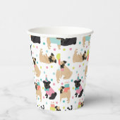 Gobelets En Papier Fête de Pug Birthday (Droite)