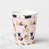 Gobelets En Papier Fête de Pug Birthday (Droite)