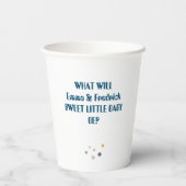 Gobelets En Papier Fête de révélation de genre de crème glacée (Verso)