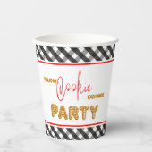 Gobelets En Papier Fête d'échange de cookies de vacances Noël (Recto)