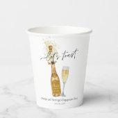 Gobelets En Papier Fête d'engagement de couples, levons nos verres (Verso)