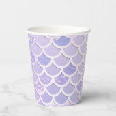 Gobelets En Papier Fête des balances de sirène violette (Verso)