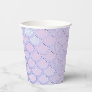 Gobelets En Papier Fête des balances de sirène violette