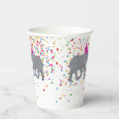 Gobelets En Papier Fête des éléphants - Animaux à la fête d'anniversa (Droite)
