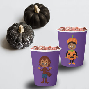 Gobelets En Papier Fête des enfants costumés d'Halloween