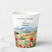 Gobelets En Papier Fête Des Fleurs sauvages D'Aquarelle De La Vie Fun (Recto)