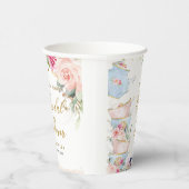 Gobelets En Papier Fête des mariées à thé à haute teneur en rose pâle (Droite)