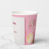 Gobelets En Papier Fête des mariées à thème rose (Verso)