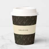 Gobelets En Papier Fête des mariées Arrière - plan moderne Motif vert (Verso)