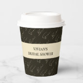 Gobelets En Papier Fête des mariées Arrière - plan moderne Motif vert (Recto)