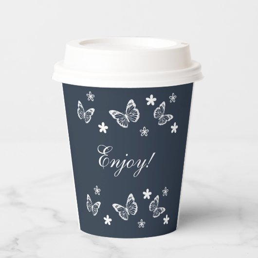 Gobelets En Papier Fête des mariées Bleu Bleu Bleu Bleu Bleu Bleu (Recto)