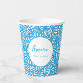 GOBELETS EN PAPIER FÊTE DES MARIÉES BLUE TALAVERA (Recto)