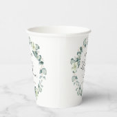 Gobelets En Papier Fête des mariées botanique Feuille d'Eucalyptus ve (Droite)