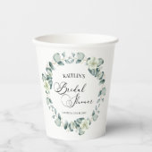 Gobelets En Papier Fête des mariées botanique Feuille d'Eucalyptus ve (Recto)