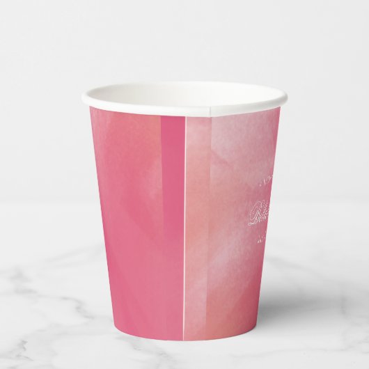 Gobelets En Papier Fête des mariées Bright Boho Ombre (Droite)