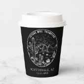 Gobelets En Papier Fête des mariées Café Bar Custom Arizona Mariage (Verso)