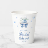 Gobelets En Papier Fête des mariées Chic Blue White Chinoiserie (Verso)