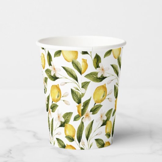 Gobelets En Papier Fête des mariées Citrus Lemon (Droite)