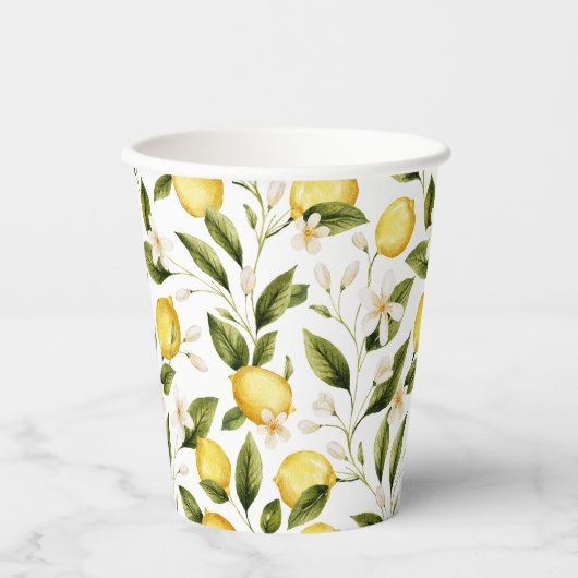 Gobelets En Papier Fête des mariées Citrus Lemon (Recto)