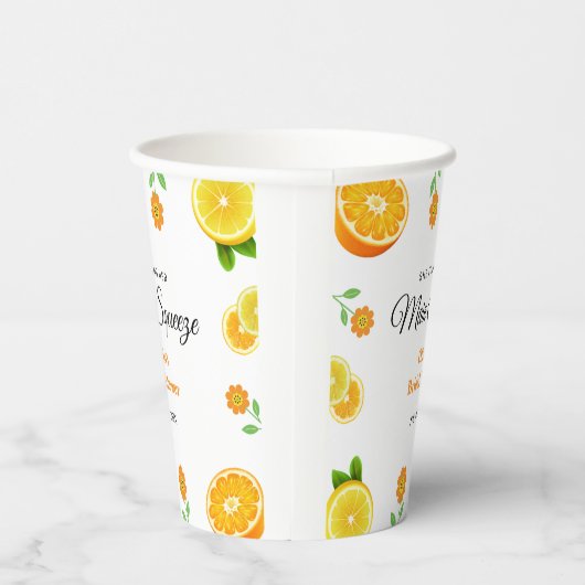 Gobelets En Papier Fête des mariées de citron d'été Squeeze (Droite)