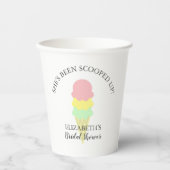 Gobelets En Papier Fête des mariées de crème glacée récupérée (Recto)