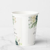 Gobelets En Papier Fête des mariées de feuillage Succulent Bleu Dusky (Droite)