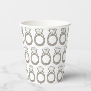 Gobelets En Papier Fête des mariées de Fiançailles de Mariage de bagu