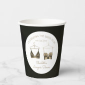 Gobelets En Papier Fête des mariées de lingerie en dentelle noire (Recto)