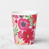 Gobelets En Papier Fête des mariées de Motif Fleur sauvage brillant (Recto)