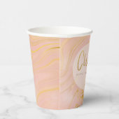 Gobelets En Papier Fête des mariées de Parties scintillant rose Gold (Droite)