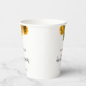 Gobelets En Papier Fête des mariées de tournesol brillant (Droite)